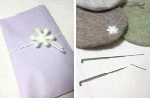 フェルトのコースター