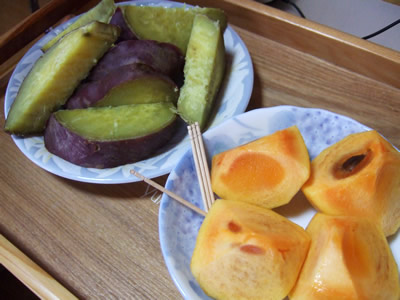 さつまいもと柿