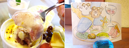 デザートとお客様からのお手紙