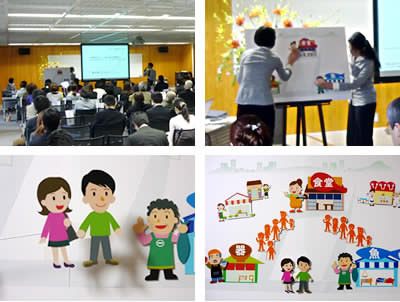 デジタルサイネージをアナログに伝える