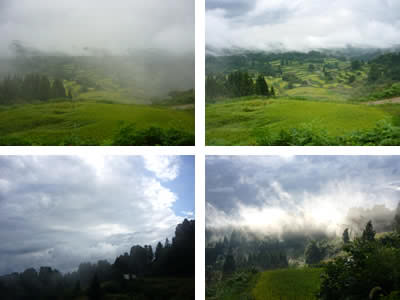 十日町 松代、星峠から見た棚田