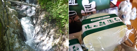 源泉と梅が島温泉石鹸